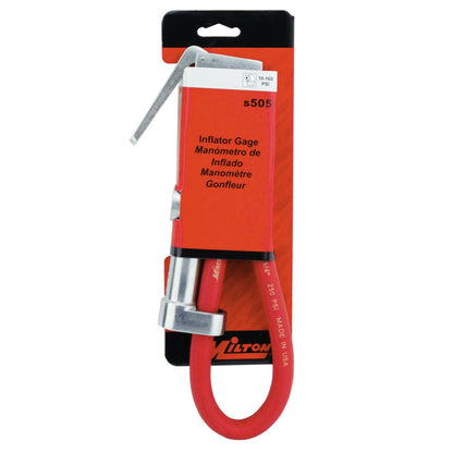  Milton S-505 Tire Inflator Gauge With Ball Foot Chuck 10 To 160 PSI USA Made(Single Head Air Chuck Tire Inflator Gauge 15 Hose Milton S 505)