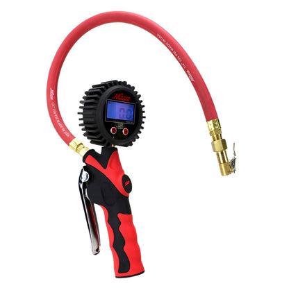  Milton S-568 Heavy Duty Digital Tire Inflator Gauge Lock On Air Chuck 20" Hose(Digital Tire Pressure Gauge Inflator With Air Chuck Heavy Duty 20 Hose 255 Psi 1 4 Npt Milton S 568)