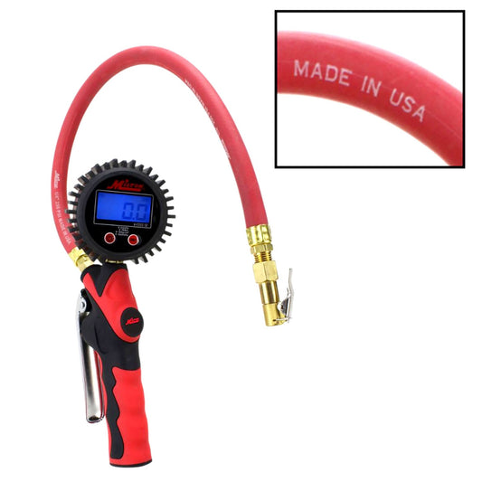  Milton S-568 Heavy Duty Digital Tire Inflator Gauge Lock On Air Chuck 20" Hose(Digital Tire Pressure Gauge Inflator With Air Chuck Heavy Duty 20 Hose 255 Psi 1 4 Npt Milton S 568)