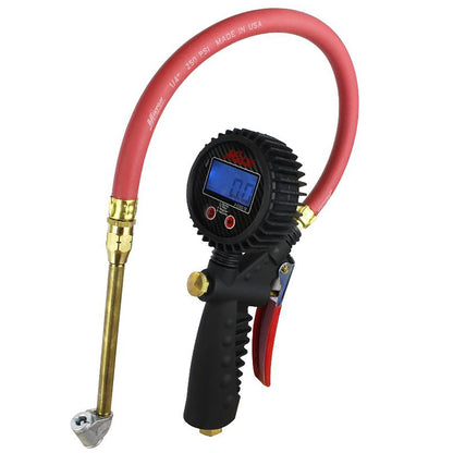  Milton S-576D Pro Digital Tire Inflator Gauge Classic Dual Headed Chuck 255 PSI(Pro Digital Tire Inflator Pressure Pistol Grip Gauge Classic Dual Head Chuck 15 Hose)