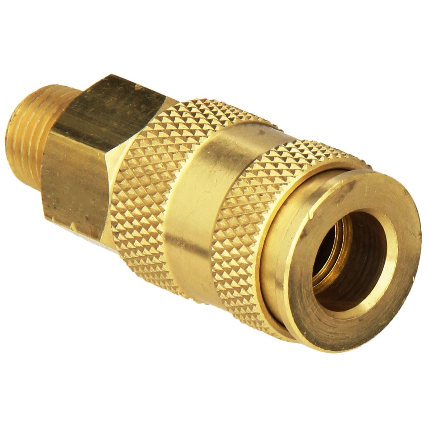  Milton V Style Coupler 1/4" Male NPT Brass Body High Flow Pro European S-765(1 4 Mnpt Highflowpro V Style Male Coupler Brass Milton S 765)