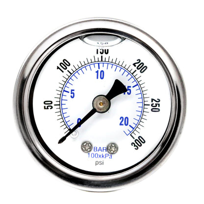  1.5" Liquid Filled Pressure Gauge 300 PSI Air Compressor Center Back Mount 1/8(1 5 Liquid Filled Pressure Gauge 300 Psi Air Compressor Center Back Mount 1 8)