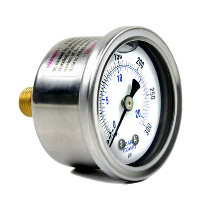  1.5" Liquid Filled Pressure Gauge 300 PSI Air Compressor Center Back Mount 1/8(1 5 Liquid Filled Pressure Gauge 300 Psi Air Compressor Center Back Mount 1 8)