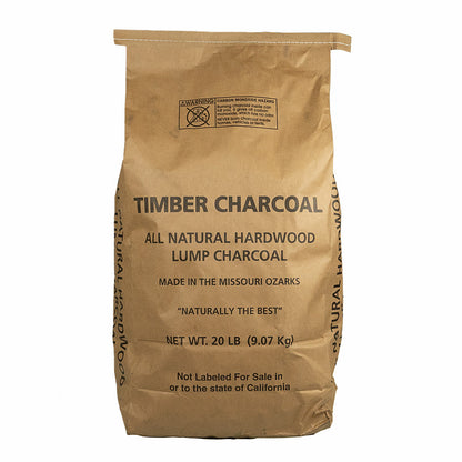  Timber Hardwood Lump Charcoal 20-Pound Bag Made Of Oak And Hickory Wood Pieces(Timber Charcoal 20 Lb Bag)