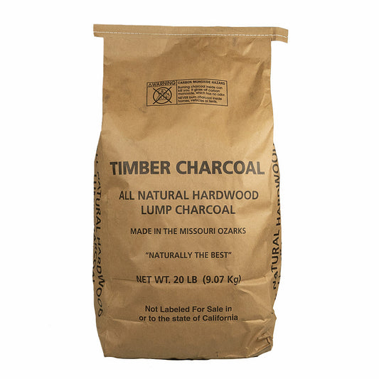 Timber Hardwood Lump Charcoal 20-Pound Bag Made Of Oak And Hickory Wood Pieces(Timber Charcoal 20 Lb Bag)