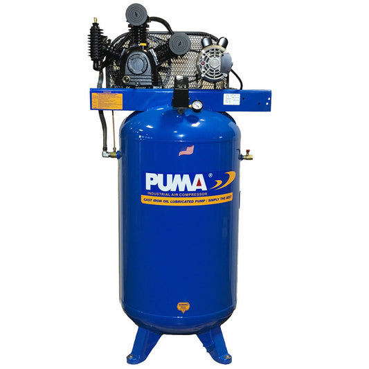  Puma 5 Horse Power 2-Stage 80 Gallon Vertical Air Compressor W/Starter TK-5080VM(5hp 2 Stage 80 Gallon Vertical Air Compressor With Starter)