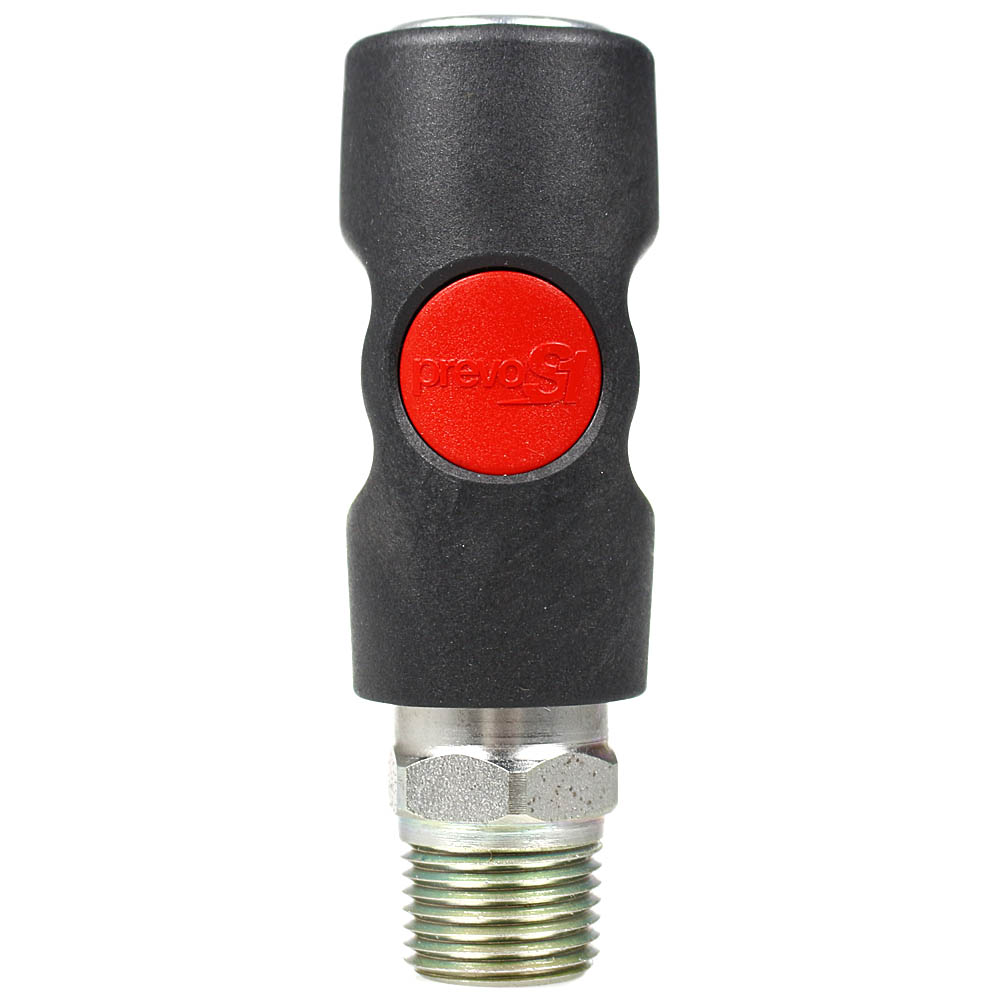  Prevost 1/2" MNPT Truflate Safety Coupling Male Coupler Push Button USI081253(Prevost 1 2 Mnpt Male Coupler Usi081253 Truflate Safety Coupling)