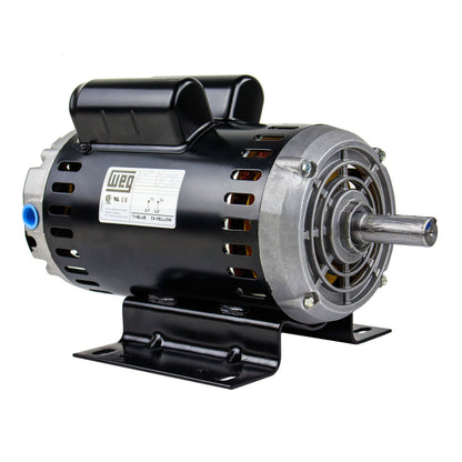  6.4 HP Single Phase Electric Motor 3450 RPM 182/4Y Frame 240V ODP WEG(Weg 6 4 Hp Single Phase Electric Heavy Duty Compressor Motor 56 Frame 240v 3450 Rpm)