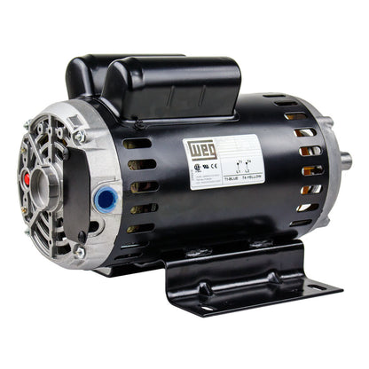  6.4 HP Single Phase Electric Motor 3450 RPM 182/4Y Frame 240V ODP WEG(Weg 6 4 Hp Single Phase Electric Heavy Duty Compressor Motor 56 Frame 240v 3450 Rpm)