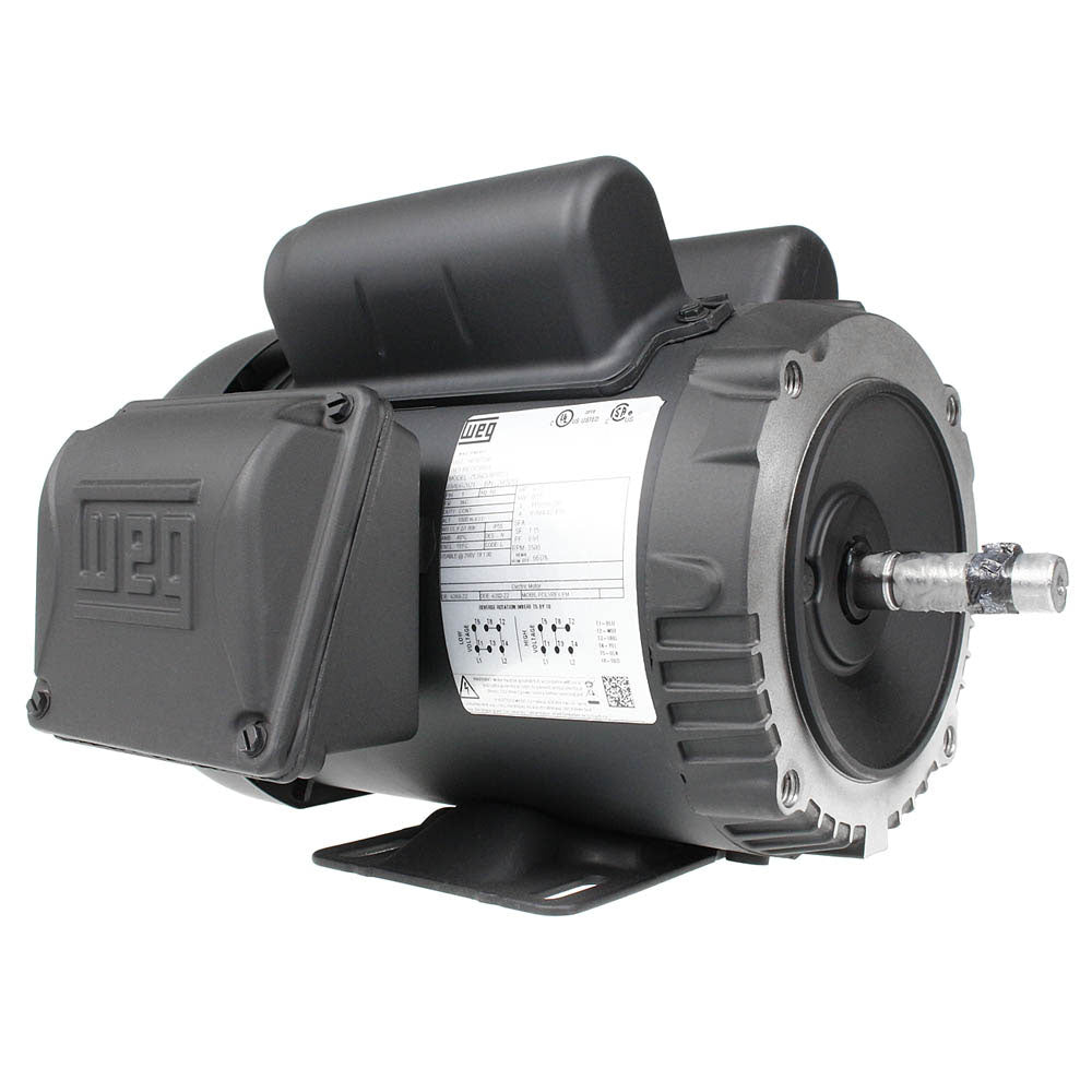  3/4 HP Single Phase Electric Motor 3500 RPM 56C Frame 115/208-230V TEFC C-Face WEG(Rolled Steel 75 Hp Electric Motor 56c 1 Phase 115 208 230v 60hz Ic411 Tefc Weg)