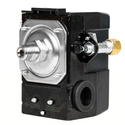  Single Port 95-125 PSI Air Compressor Pressure Switch Control 1/4" Male NPT(Wpal95 125lum Pressure Switch)